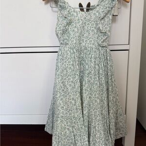 Cyrillus Green Floral Kids Dress